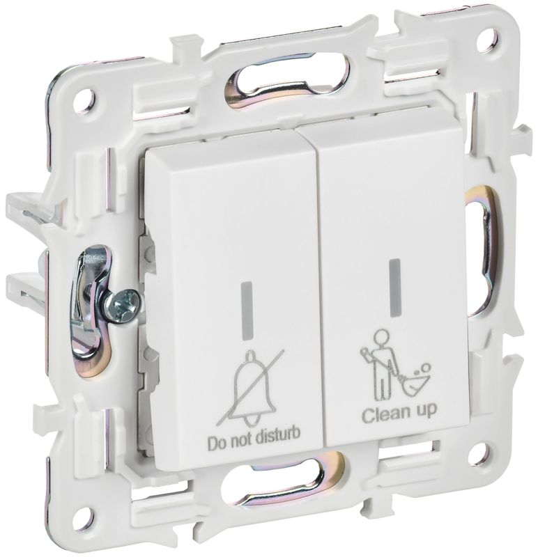 выключатель 2-кл. skandy 10а sk-v16w для отелей с индикацией арктич. бел. iek sk-v20-2-10-k01 от BTSprom.by