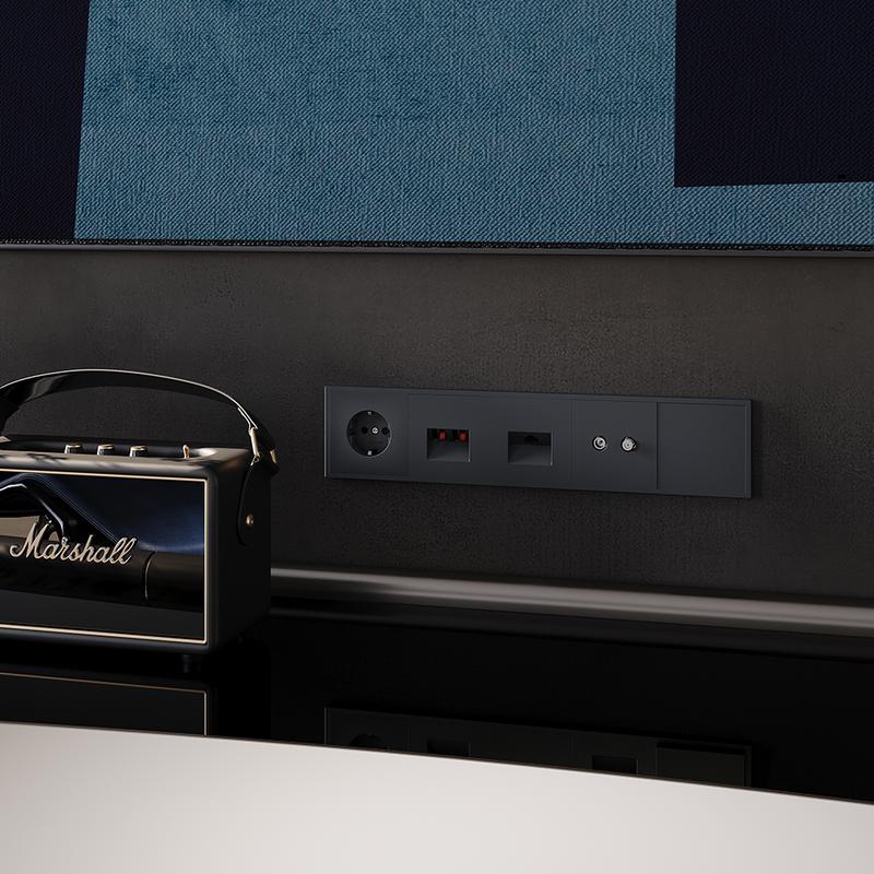  Розетка телевизионная оконечная TV + SAT 2-м СП S70 механизм графит Voltum VLS060407 фото в каталоге от BTSprom.by