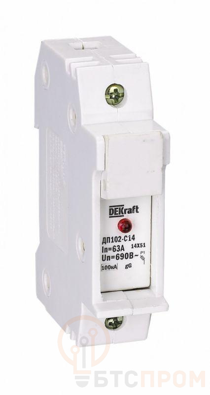 Держатель предохранительного типа C10 ДП102-С10-1Р DEKraft 21383DEK фото в каталоге от BTSprom.by  Держатель предохранительного типа C10 ДП102-С10-1Р DEKraft 21383DEK фото в каталоге от BTSprom.by