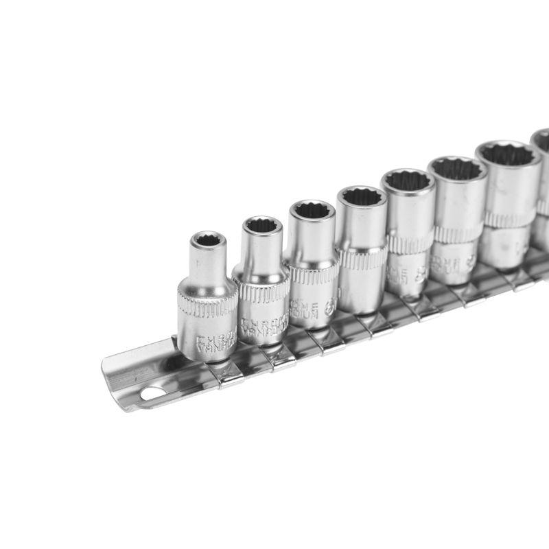  Набор универсальных торцевых головок 1/4 двенадцатигранные CrV 10шт. 4-13мм Rexant 12-8314 фото в каталоге от BTSprom.by