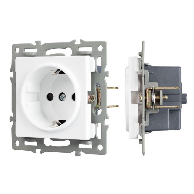 механизм электрической розетки sct-meu1-pl-wh (250в 16а) arlight 043730 от BTSprom.by