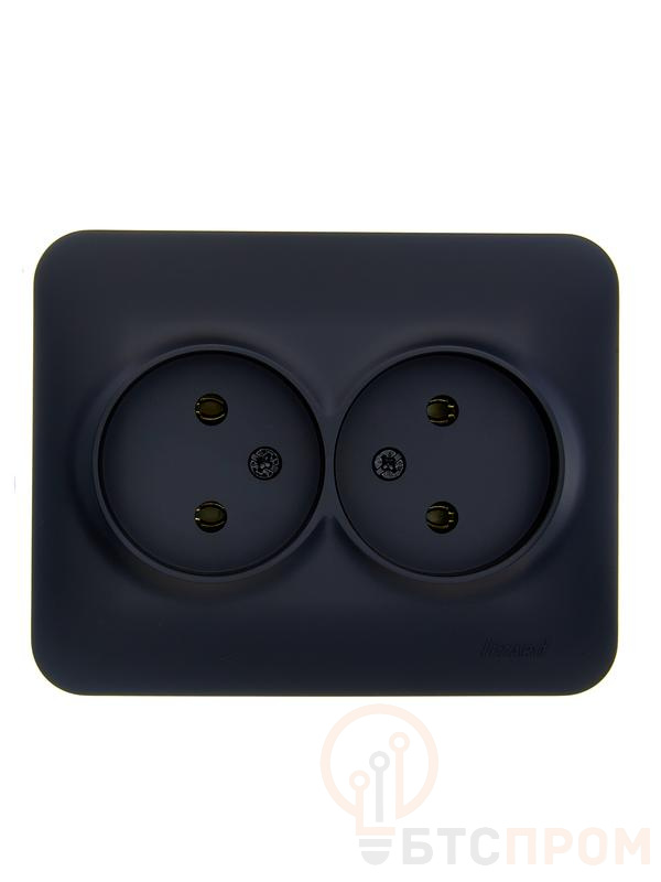 Розетка 2-м СП ASTI 16А IP20 без заземл. термопласт черн. бархат LEZARD 7081-4200-128B фото в каталоге от BTSprom.by  Розетка 2-м СП ASTI 16А IP20 без заземл. термопласт черн. бархат LEZARD 7081-4200-128B фото в каталоге от BTSprom.by