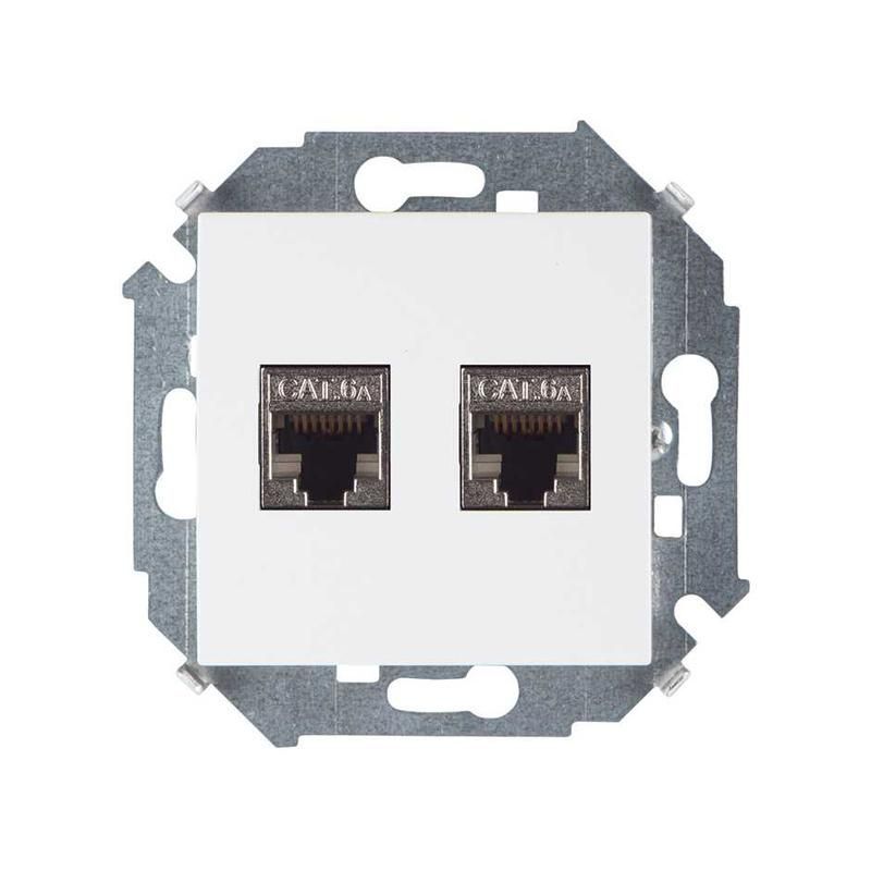 розетка компьютерная 2-м simon 15 rj45 кат.6a amp ftp механизм бел. simon 1591564-030 от BTSprom.by