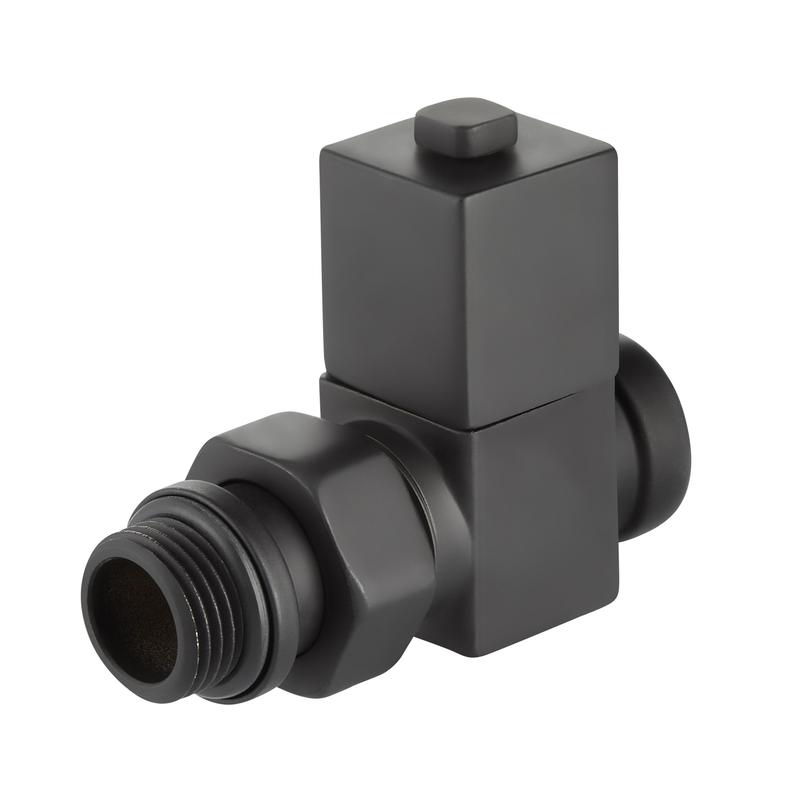  Набор дизайн-вентилей CUBE прямой 1/2дюйм черн. Royal Thermo НС-1422575 фото в каталоге от BTSprom.by