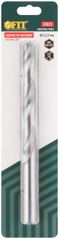  Сверло по металлу HSS 12.0мм полированное (блист.) FIT 33823 фото в каталоге от BTSprom.by