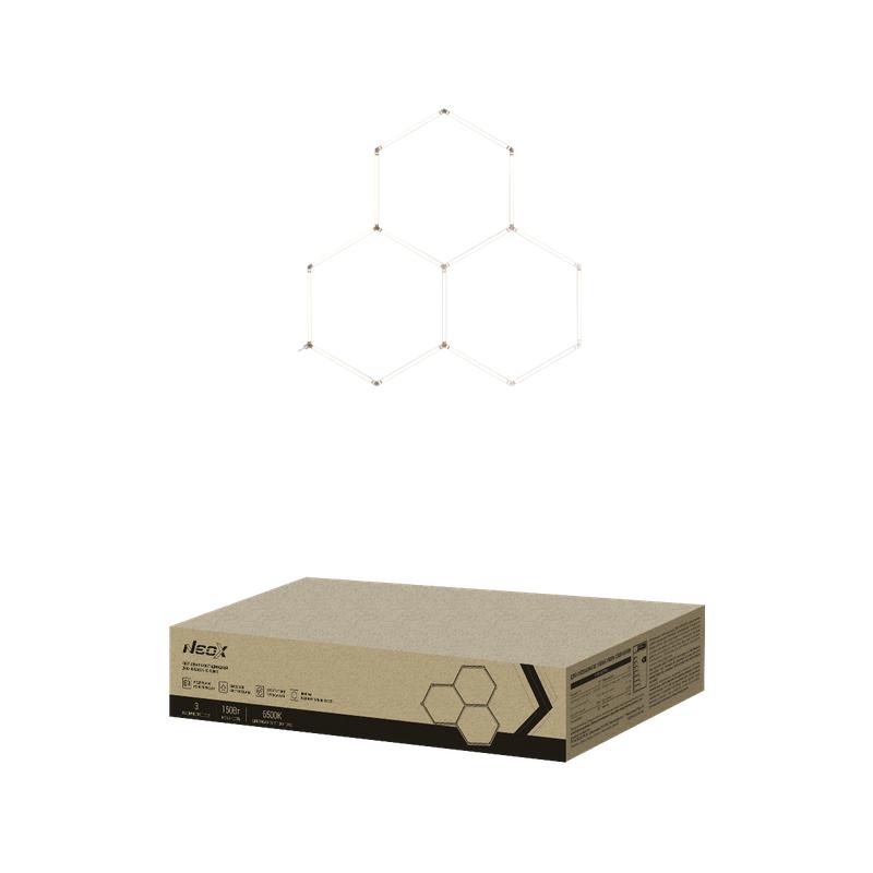 светильник светодиодный дбо-hexagon 3с-15065 150вт 6500к 230в 1617х1611мм 3 соты 0.5м шнур с вилкой neox 4690612066615 от BTSprom.by
