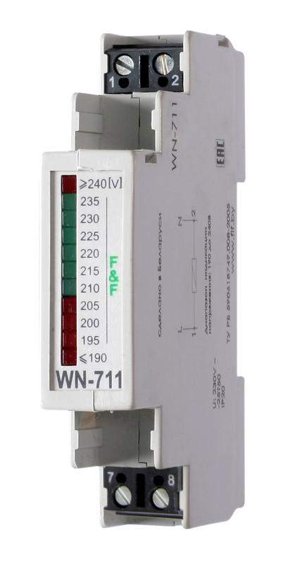 указатель напряжения wn-711 (1ф светодиод. шкала 35мм 230в ip20 монтаж на din-рейке) f&f ea04.007.004 от BTSprom.by