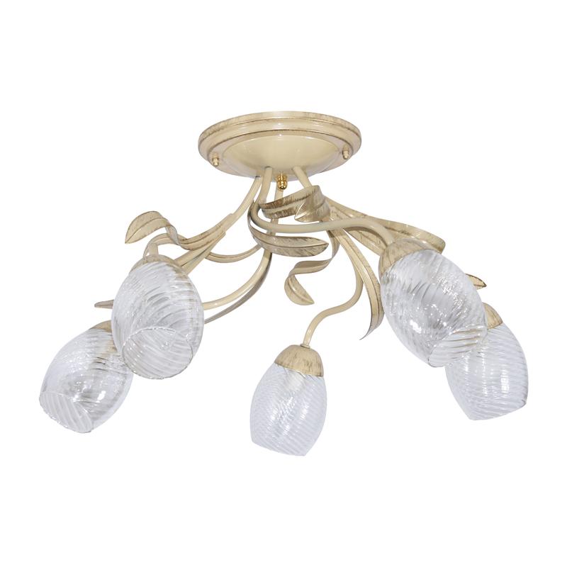 светильник "лилия" 151 (плафон 0013) нпб 01-5х60-107 e27 (им) потолочн. беж./зол. элетех 1005405402 от BTSprom.by