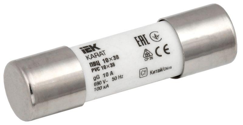 вставка плавкая цилиндрическая пвц 10х38 10а karat iek mfl10-010 от BTSprom.by