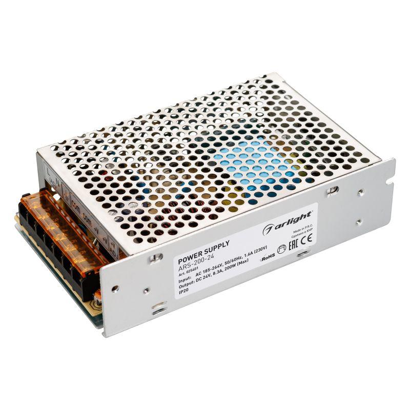 блок питания ars-200-24 24в 8.3а 200вт ip20 сетка 2 года arlight 025401 от BTSprom.by