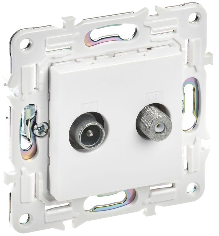 розетка двойная tv+sat skandy sk-a13w арктич. бел. iek sk-af20-o-k01 от BTSprom.by