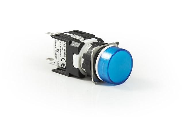 арматура сигнальная 16мм круглая 12-24 ac/dc син. emas d070yxm от BTSprom.by
