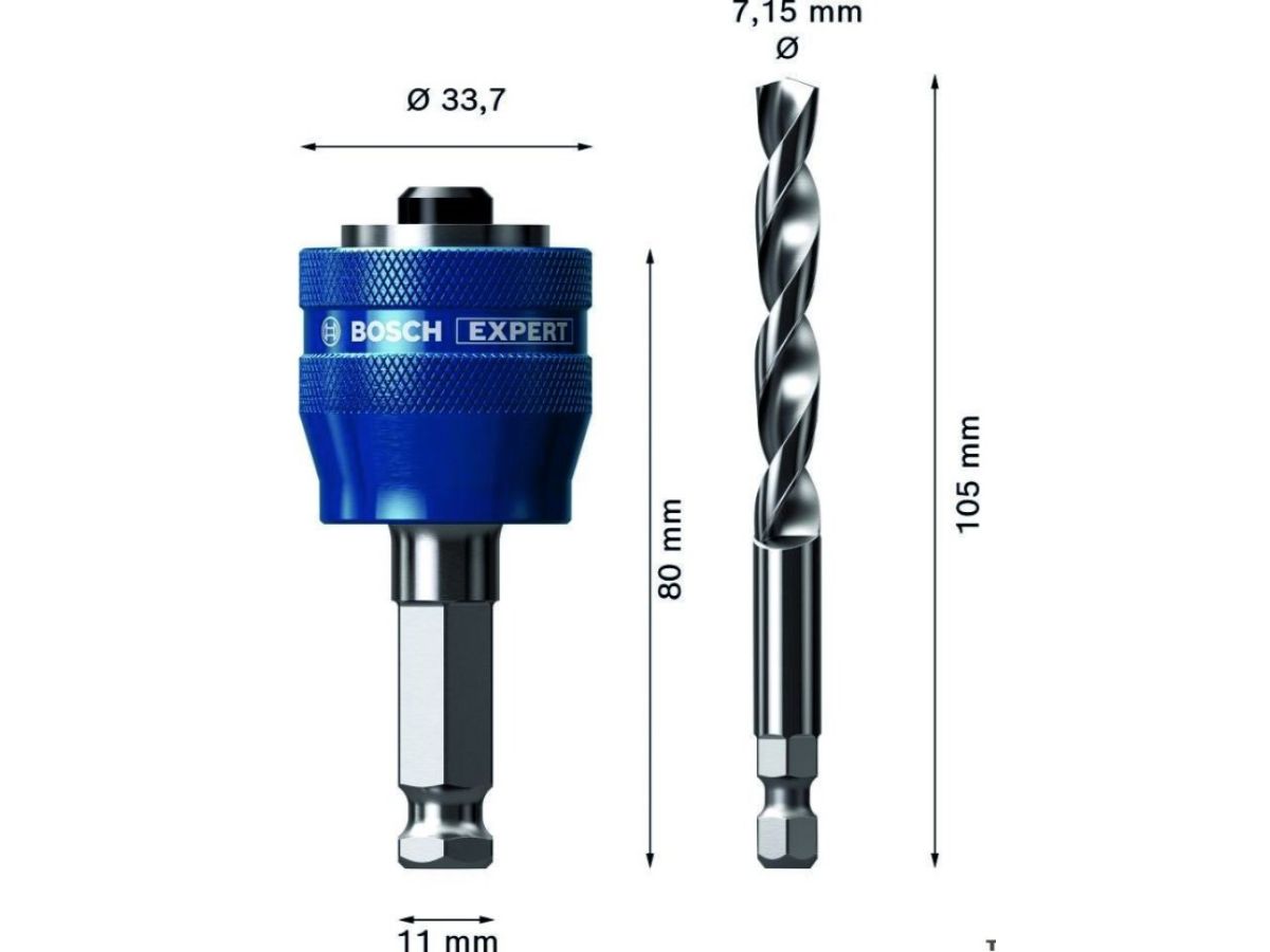 Адаптер Power-Change Plus BOSCH c 6-гранным хвостовиком 8.7х70 мм и сверлом HSS-G 8.7х105 мм 2608900527 фото в каталоге от BTSprom.by  Адаптер Power-Change Plus BOSCH c 6-гранным хвостовиком 8.7х70 мм и сверлом HSS-G 8.7х105 мм 2608900527 фото в каталоге от BTSprom.by