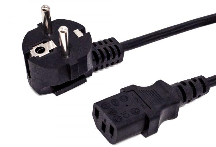 кабель питания cee 7/7 - c13 3х0.75 220в 10а 2200вт 0.6м черн. filum fl-pc10-eu-c13-0.6m от BTSprom.by