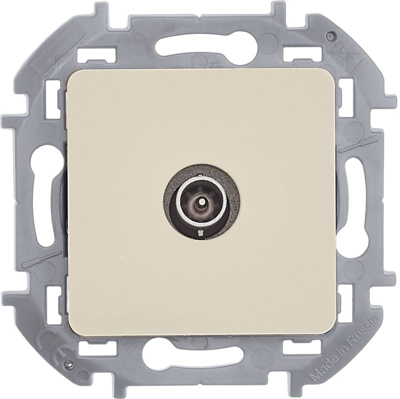  Розетка телевизионная оконечная TV Inspiria 10дБ 5-862мГц механизм сл. кость IEK 673871 фото в каталоге от BTSprom.by