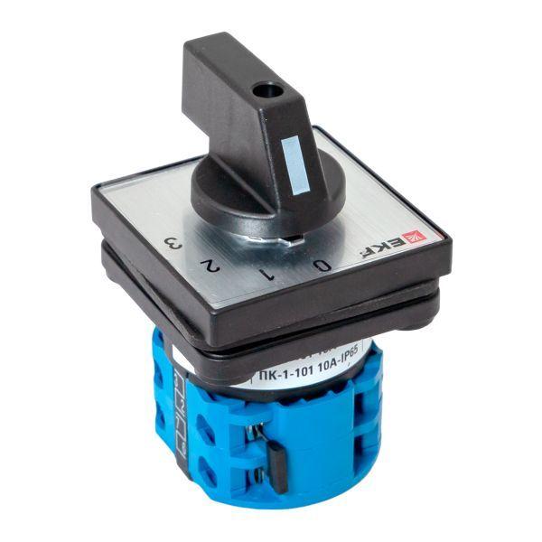 Переключатель кулачковый ПК-1-101 1п 10А "0-1-2-3" IP65 EKF pk-1-101-10-65 фото в каталоге от BTSprom.by