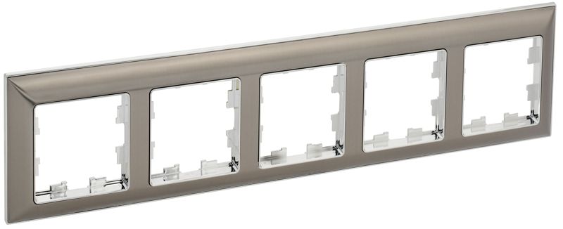 рамка 5-м brite ру-5-бр хром/никель iek br-m52-12-4-k23 от BTSprom.by