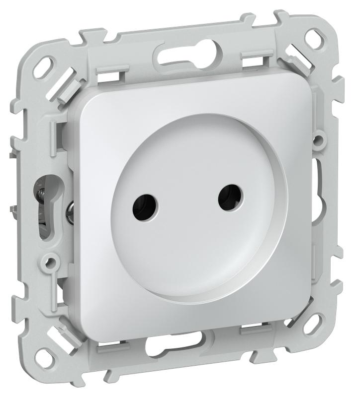 розетка сп flite рс01-1-флж 10а без заземл. без защ. шторок безвинтовое крепление механизм жемчуж. iek fi-r10-10-1-k36 от BTSprom.by