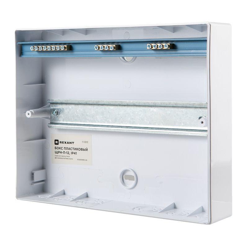  Бокс ЩРН-П-12 IP41 пластик. бел. Rexant 11-0312 фото в каталоге от BTSprom.by