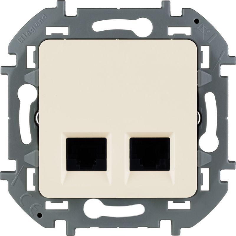 розетка компьютерная 2-м inspiria rj45 кат.6 utp механизм сл. кость leg 673841 от BTSprom.by