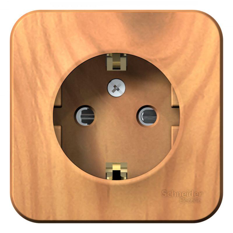 розетка 1-м оп blanca 16а ip20 250в с заземл. защ. шторки с изолир. пластиной ясень se blnra011115 от BTSprom.by