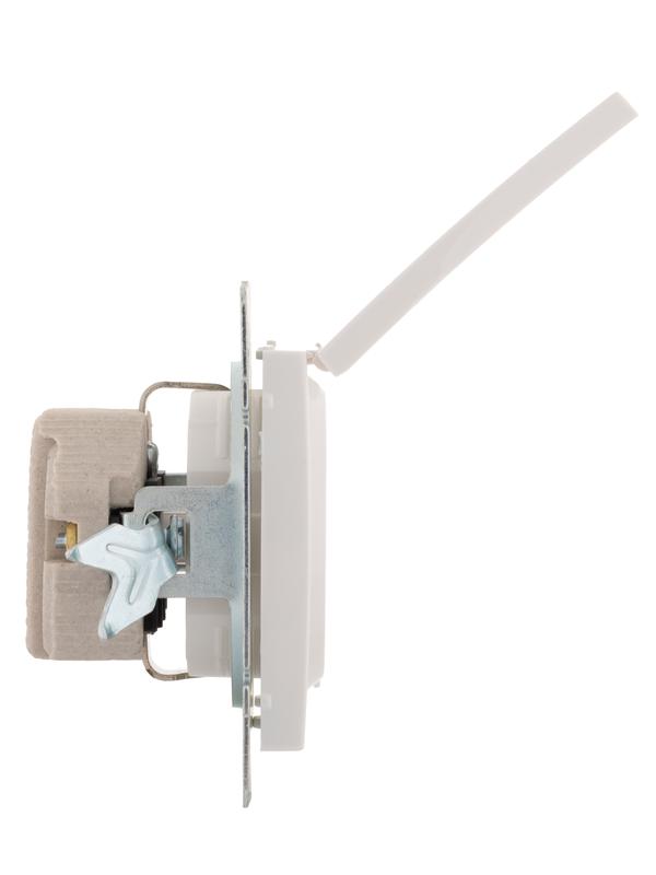  Розетка 1-м СП Rain 16А IP20 с заземл. с крышкой керамика механизм бел. LEZARD 703-0288-123 фото в каталоге от BTSprom.by