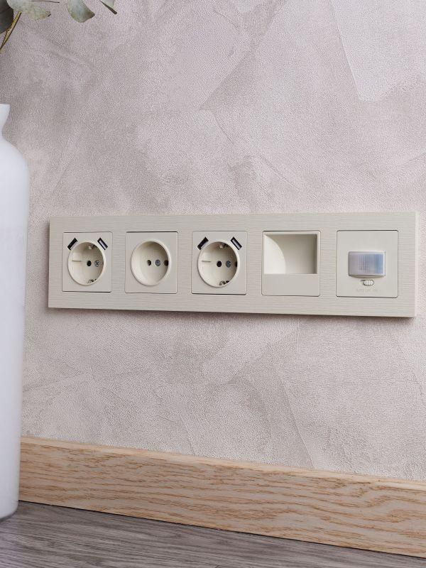  Рамка 5-м BRITE РУ-5-Бр беж. рифленый IEK BR-M52-51-K10 фото в каталоге от BTSprom.by