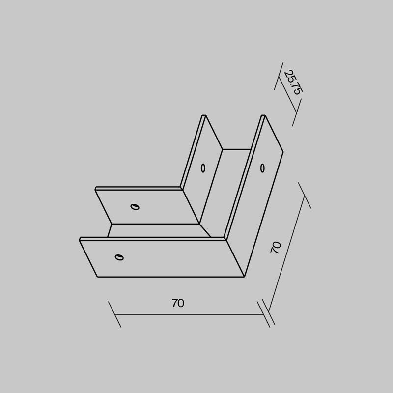  Коннектор угловой для профиля Elasity IP черн. Maytoni O-TR001-AC90 фото в каталоге от BTSprom.by