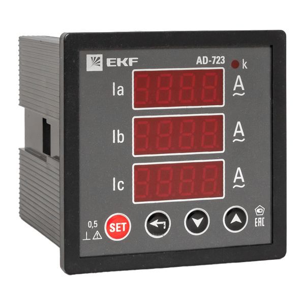 амперметр цифровой ad-723 3ф на панель 72х72 ekf ad-723 от BTSprom.by