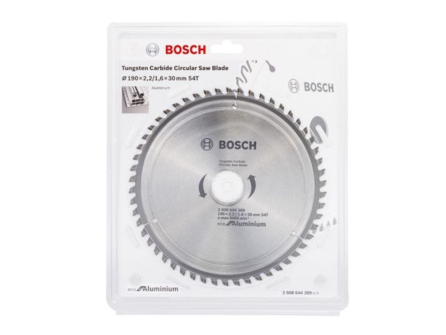 диск пильный 190х30 мм 54 зуб. универсальный eco aluminium bosch (твердоспл. зуб) 2608644389 от BTSprom.by