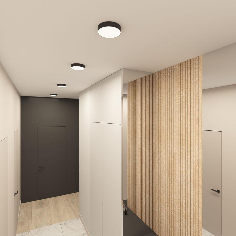  Светильник накладной TAB 24Вт LED 3000К/4000К/6500К IP20 d160mm черн. алюм./акрил DENKIRS DK2850-BK фото в каталоге от BTSprom.by