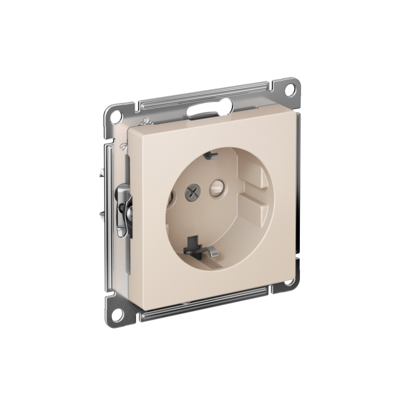 розетка atlasdesign 16а с заземл. защ. шторки быстрозажим. клем. механизм беж. se atn000245s от BTSprom.by