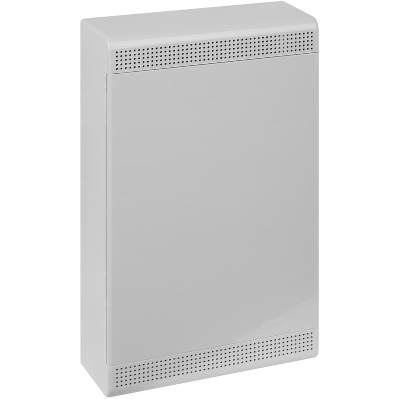 щит навесной 36мод. слаботочный мультимедийный с серой дверцей с монтажн. платой в компл. рувинил 68036с-сл от BTSprom.by