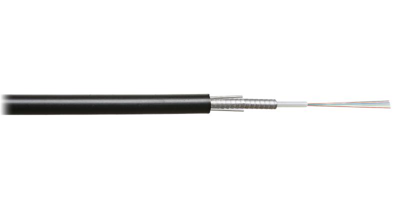 кабель волоконно-оптический 4 волокна одномод. 9/125мкм стандарта g.652.d & g.657.a1 внешний броня из стальной гофрированной ленты 2.7кн pe черн. nikolan nkl-f-004a1t-02b-bk от BTSprom.by