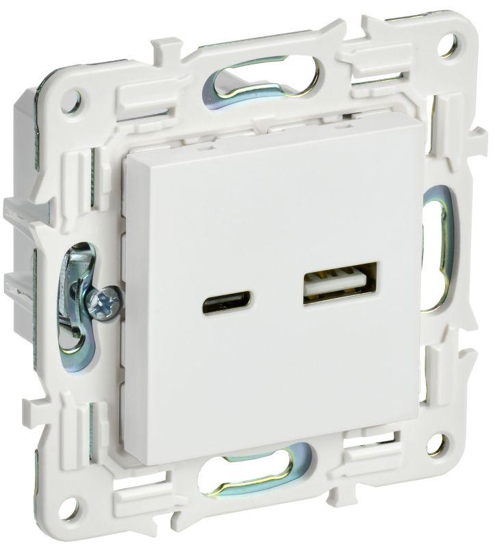 розетка usb a+c 3.1а skandy sk-r14w арктич. бел. iek sk-u22-d31-k01 от BTSprom.by