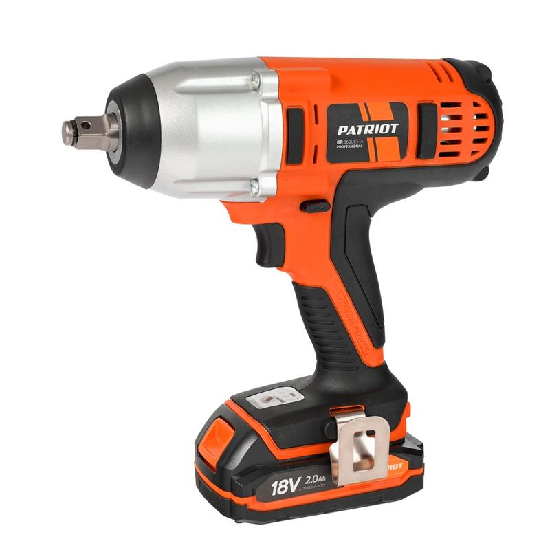 гайковерт аккумуляторный ударный br 360ues 1/2 ues 2 акб li-ion 18в 2.0а.ч 0-2000об/мин 3200уд/мин 450нм зарядка за 1ч (большой кейс) patriot 180301561 от BTSprom.by