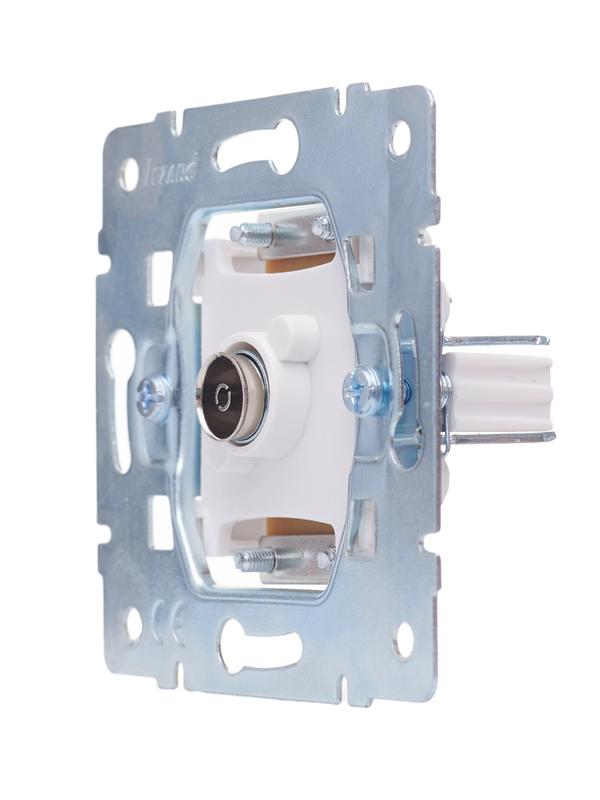  Розетка телевизионная проходная TV 1-м СП Vesna механизм жемчуж./бел. перламутр LEZARD 742-3088-129 фото в каталоге от BTSprom.by