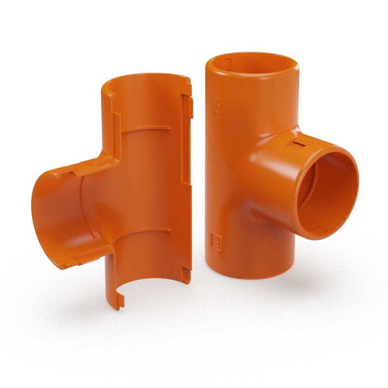 тройник разборный d32мм оранж. промрукав pr13.02487 от BTSprom.by