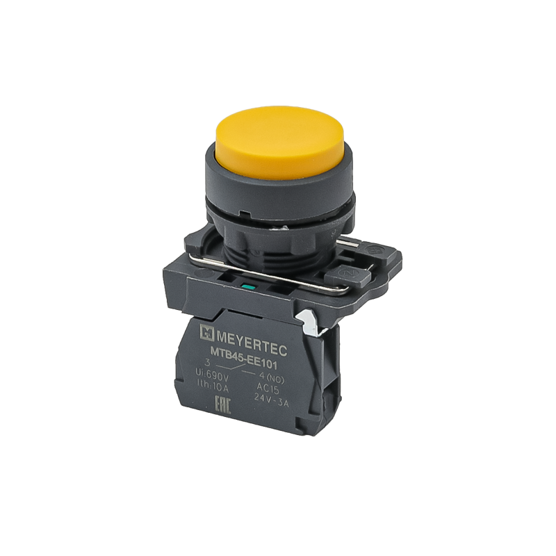 кнопка выступающая 1no ip65 пластик mtb5-al51 желт. овен 137234 от BTSprom.by