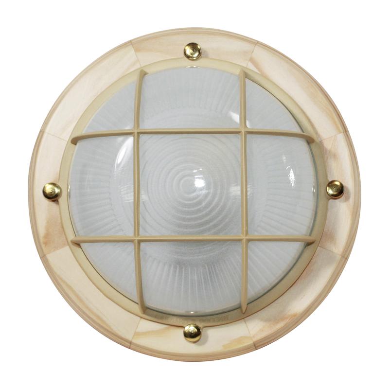  Светильник НПП 03-60-014 "Самарканд" 1302 круг малый 1х60Вт E27 IP65 корпус с решеткой дер. сосна (инд. упак.) Элетех 1005500979 фото в каталоге от BTSprom.by