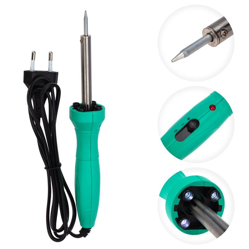  Паяльник с нагревателем долговечное жало 220В/40Вт LED подсветка Rexant 12-0138 фото в каталоге от BTSprom.by