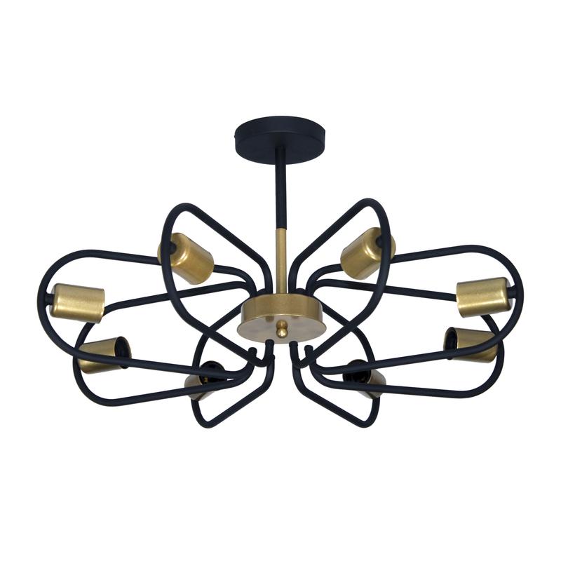 светильник "солей" 181 нпб 01-8х60-113 e27 (им) потолочн. черн./зол. элетех 1005405394 от BTSprom.by