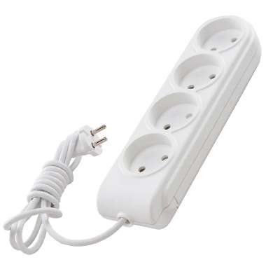 удлинитель 4х2м без заземл. 10а ip20 защ. шторки makel n4010031 от BTSprom.by