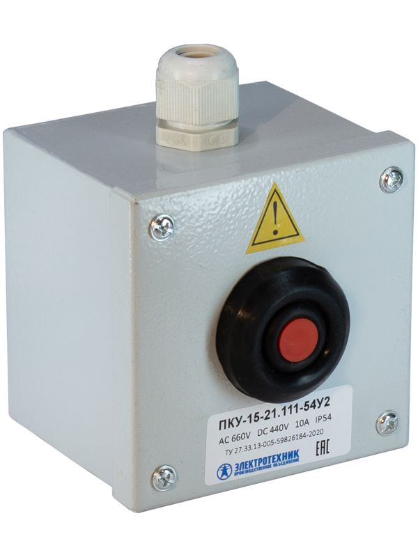 пост управления пку-15-21.111-54у2 (ке081/2(1з+1р) красн. + pg-13.5) электротехник et008509 от BTSprom.by