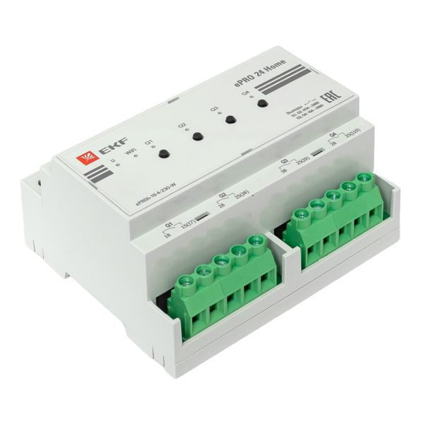  Контроллер ePRO 24 удаленного управления 6вх\4вых 230В WiFi Home EKF ePRO-h-10-4-230-W фото в каталоге от BTSprom.by