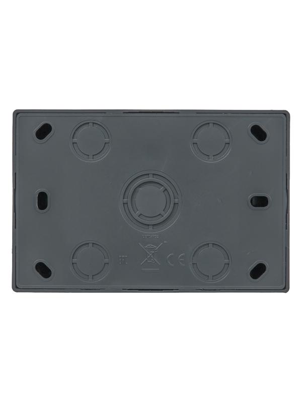  Розетка 2-м ОП LETO с заземл. закрытый корпус ПБТ графит LEZARD 752-3400-127B фото в каталоге от BTSprom.by