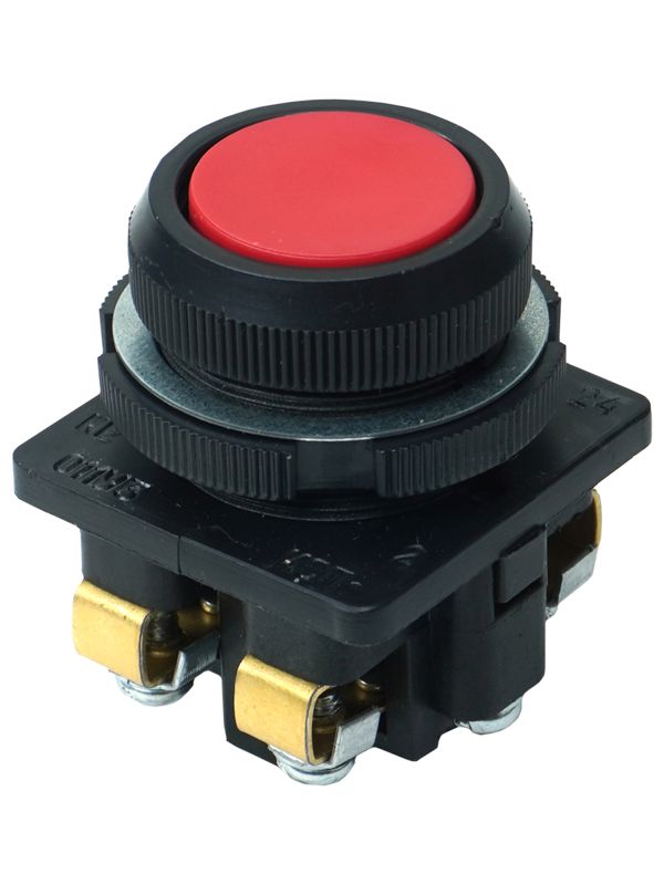 выключатель кнопочный ке-011 у3 исп.2 1но+1нз цилиндр 10а ip40 660в красн. электротехник et502423 от BTSprom.by