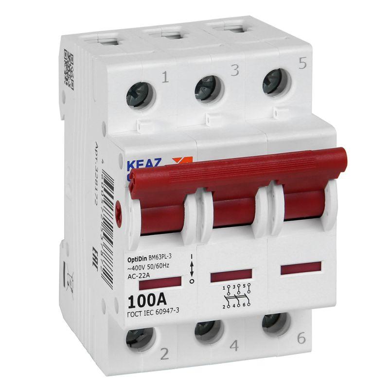 выключатель нагрузки модульный optidin bm63pl-3100-ухл3 (вм63pl) кэаз 328172 от BTSprom.by