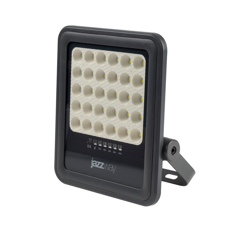  Прожектор светодиодный PFL SOLAR 02 100 6500К GR IP65 ДО с солнечн. панелью и пультом Pro+ JazzWay 5058477 фото в каталоге от BTSprom.by