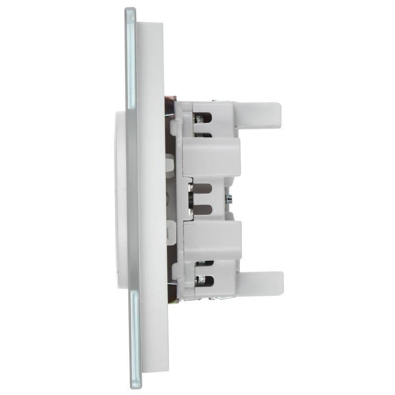  Розетка 2-м SKANDY 10А без заземл. без защ. шторок для плоской вилки SK-R03W арктич. бел. IEK SK-R20-10-K01 фото в каталоге от BTSprom.by